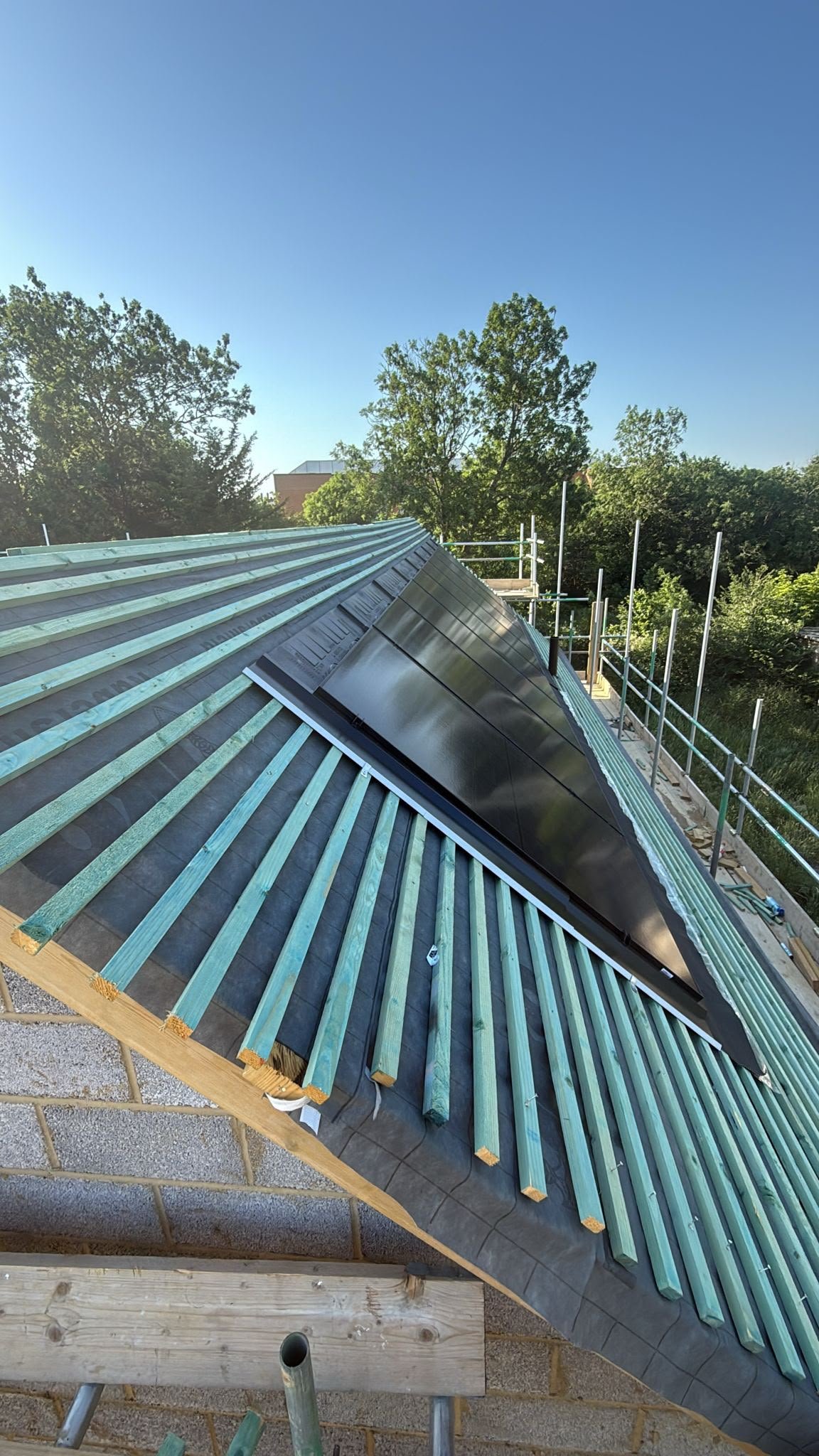 Integrated Solar Roof Installation with Battening by B KARAN BUILD ROOFING Ltd